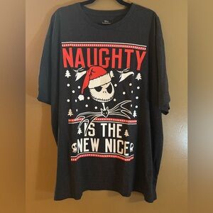 Disney NBC Jack Skellington Black Graphic T-Shirt Size 2XB